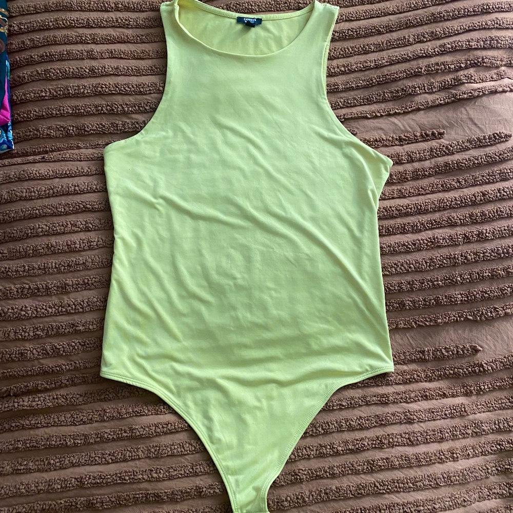 Express Chartreuse bodysuit